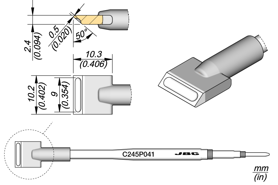 C245P041 - Spoon Blade Cartridge 10.2